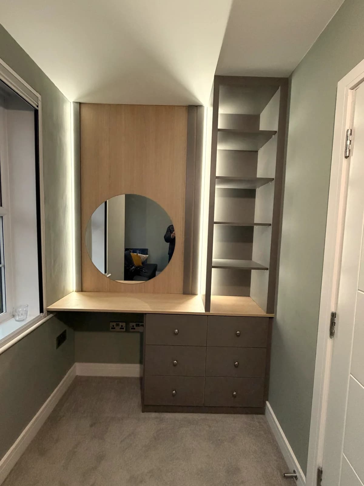Bespoke Walnut Desk with Integrated Storage